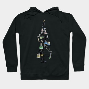 Chemistree Christmas Tree in Lab Glassware Hoodie